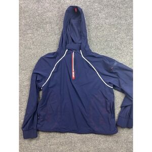 G/FORE Operative Windbreaker Mens XL Navy Blue 1/4 Zip Hooded Jacket G4MS23K88